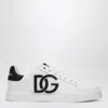 Dolce & Gabbana Dg Logo Patch Leather Sneaker In White