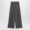 Dolce & Gabbana Wool Trousers With Back Pocket And Pleated Design In Gray