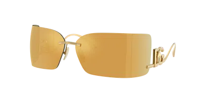 Dolce & Gabbana Dolce&gabbana Woman Sunglasses Dg2319 In Brown Mirror Gold