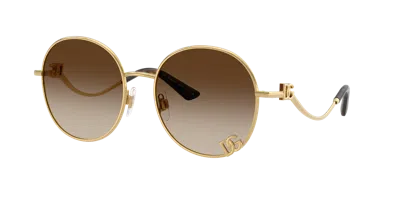 Dolce & Gabbana Dolce&gabbana Woman Sunglass Dg2324 In Gold