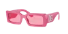 Dolce & Gabbana Rectangular Plastic Sunglasses In Pink