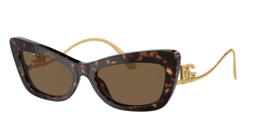 Dolce & Gabbana Dolce&gabbana Woman Sunglass Dg4467b In Dark Brown