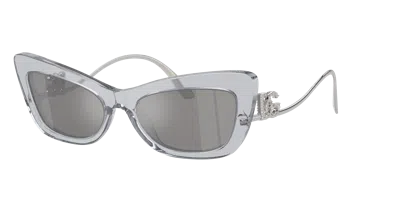 Dolce & Gabbana Dolce&gabbana Woman Sunglass Dg4467b In Light Grey Mirror Silver