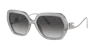Dolce & Gabbana Crystal Oversize-frame Sunglasses In Gray