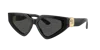 Dolce & Gabbana Dg Crossed Logo Acetate & Plastic Cat-eye Sunglasses In Dark Grey