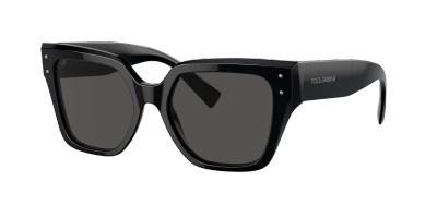 Dolce & Gabbana Dg4471 Square-frame Acetate Sunglasses In Dark Grey
