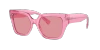 Dolce & Gabbana Transparent Square-frame Sunglasses In Pink Mirror Internal Silver