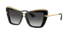 Dolce & Gabbana Cat Eye Sunglasses With Grey Gradient Lenses In Black