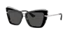 Dolce & Gabbana Cat Eye Sunglasses With Grey Gradient Lenses In Dark Grey