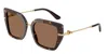 Dolce & Gabbana Womens Brown Dg4474 Cat-eye Tortoiseshell Acetate Sunglasses In Dark Brown