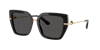 Dolce & Gabbana Womens Black Dg4373 Square-frame Acetate Sunglasses In Dark Grey
