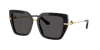 Dolce & Gabbana Womens Black Dg4373 Square-frame Acetate Sunglasses In Dark Grey