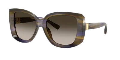 Dolce & Gabbana Dg4495 34493b Occhiali Da Sole Grigi Per Donna In Brown