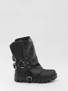 Dolce & Gabbana Chunky Sole Mid-calf Rain Boots With Studs In Black