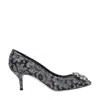 Dolce & Gabbana Bellucci 60 Lurex Lace Pumps With Brooch Detail
