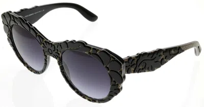 Pre-owned Dolce & Gabbana Dolce&gabbana Women Black Round Sunglasses Dg4267 29988g In Gray
