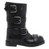 Dolce & Gabbana Leather Boot With Buckles In Black
