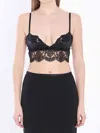 Dolce & Gabbana Dolce&gabbana Black Bralette Top In Silk Satin And Lace In Black