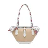 Dolce & Gabbana Borsa A Spalla Coffa Capri In Rafia Con Stampa Floreale Dolce E Gabbana In White