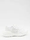 Dolce & Gabbana Accelerate Fabric Sneakers Leather Inserts In White