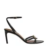 Dolce & Gabbana Sandals Thin Straps Stiletto Heel Heart In Black