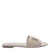Dolce & Gabbana Leather Sandals In Gray