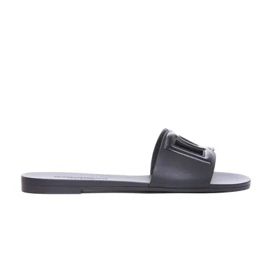 Dolce & Gabbana Dolce&gabbana Women Dg Logo Rubber Beachwear Sliders