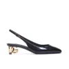 Dolce & Gabbana Black Décolleté With Dg Logo On The Heel
