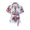 Dolce & Gabbana Vanity Floralprint Silk Twill Shirt In White In Multi