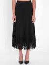 Dolce & Gabbana Dolce&gabbana Women Lace Midi Skirt In Black