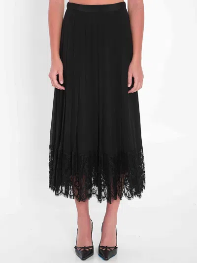 DOLCE & GABBANA DOLCE&GABBANA WOMEN LACE MIDI SKIRT