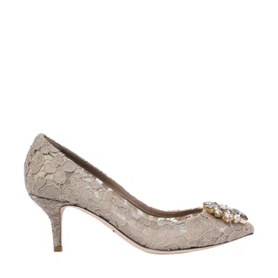 Dolce & Gabbana Dolce&gabbana Women Lace Rainbow Pumps With Broche In White