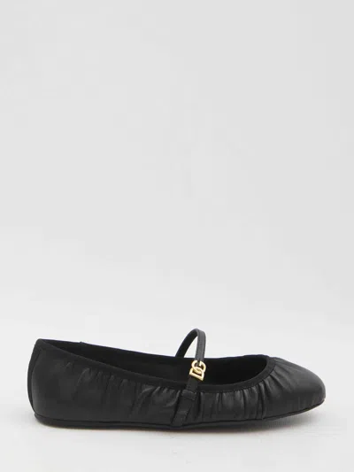 DOLCE & GABBANA DOLCE&GABBANA WOMEN LEATHER BALLET FLATS