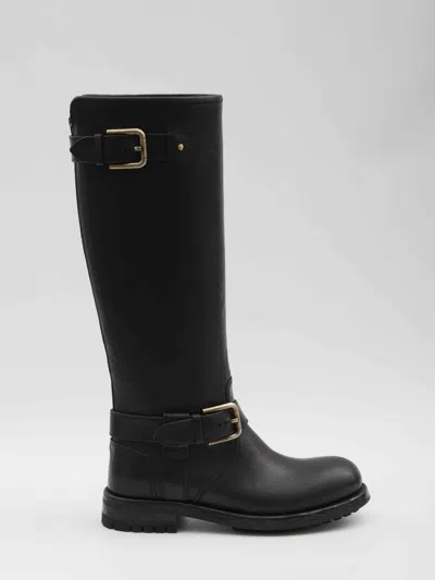 DOLCE & GABBANA DOLCE&GABBANA WOMEN LEATHER BIKER BOOTS