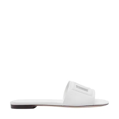 Dolce & Gabbana Dolce&gabbana Women Leather Slide With Dg Logo