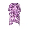 Dolce & Gabbana Women Maiolica Print Silk Kaftan In Purple