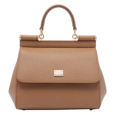 Dolce & Gabbana Dolce&gabbana Women Medium Sicily Handbag In Brown