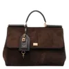 Dolce & Gabbana Dolce&gabbana Women My Sicily Suede Handbag In Brown