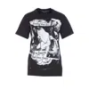 Dolce & Gabbana Graphic Print Cotton T-shirt With Ribbed Neck In Black