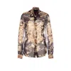 Dolce & Gabbana Dolce&gabbana Women Rose Print Chiffon Shirt In Multi