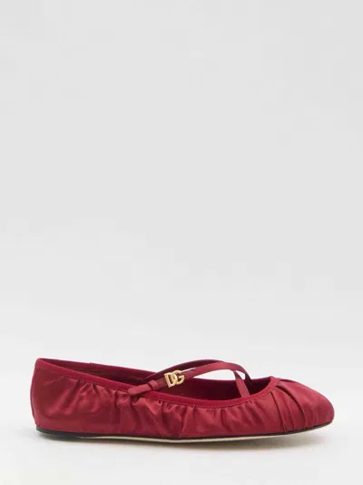 DOLCE & GABBANA DOLCE&GABBANA WOMEN SATIN BALLERINAS