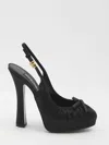 Dolce & Gabbana Satin Slingback Platform Shoes