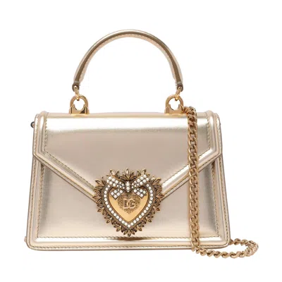 Dolce & Gabbana Dolce&gabbana Women Small Devotion Handbag In Gold
