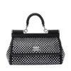 Dolce & Gabbana Embellished Fabric And Calf Small Sicily Handbag