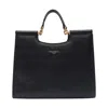Dolce & Gabbana Black Calfskin Tote Bag With Adjustable Shoulder Strap