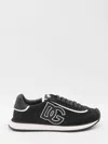 Dolce & Gabbana Dg Cushion Lace-detailed Suede Sneakers Shoes In Black