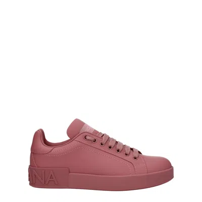 Dolce & Gabbana Dolce&gabbana Women's Sneakers Pink Leather/antique Pink