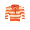 Dolce & Gabbana Striped Polo In Orange