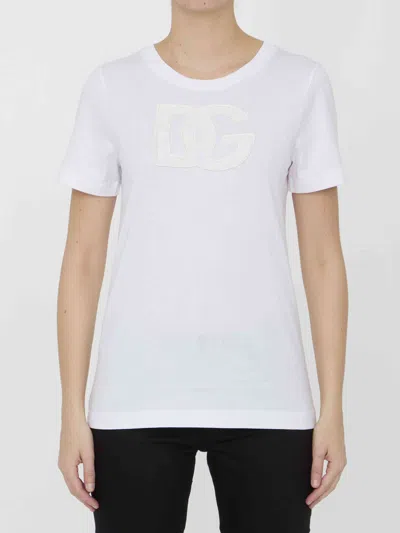 DOLCE & GABBANA DOLCE&GABBANA WOMEN T-SHIRT WITH DG LOGO