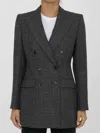 Dolce & Gabbana Anthracite Grey Tweed Double-breasted Jacket In Gray